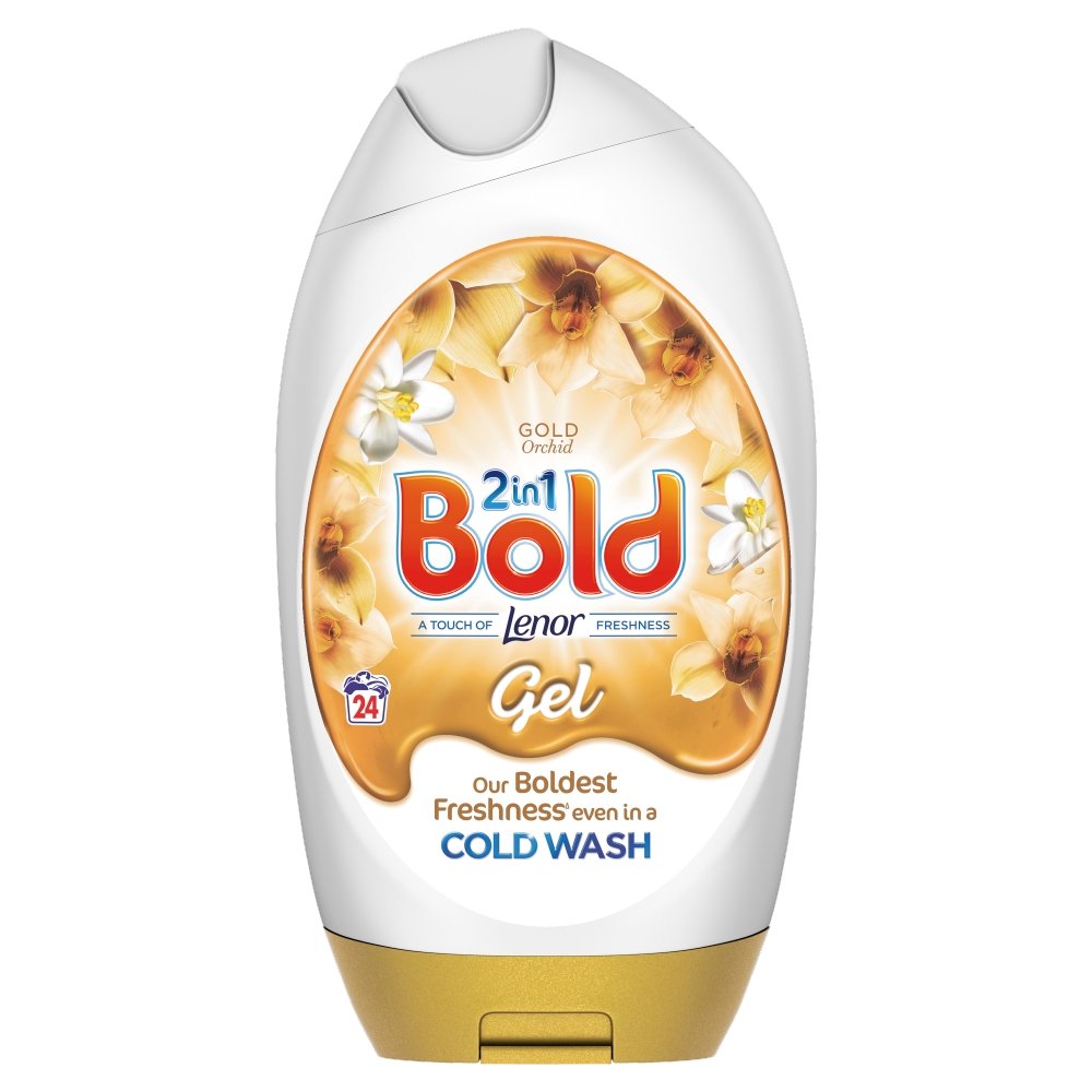 Bold 2 in1 Gold Orchid Washing Liquid Gel 24 Washes 888ml Image