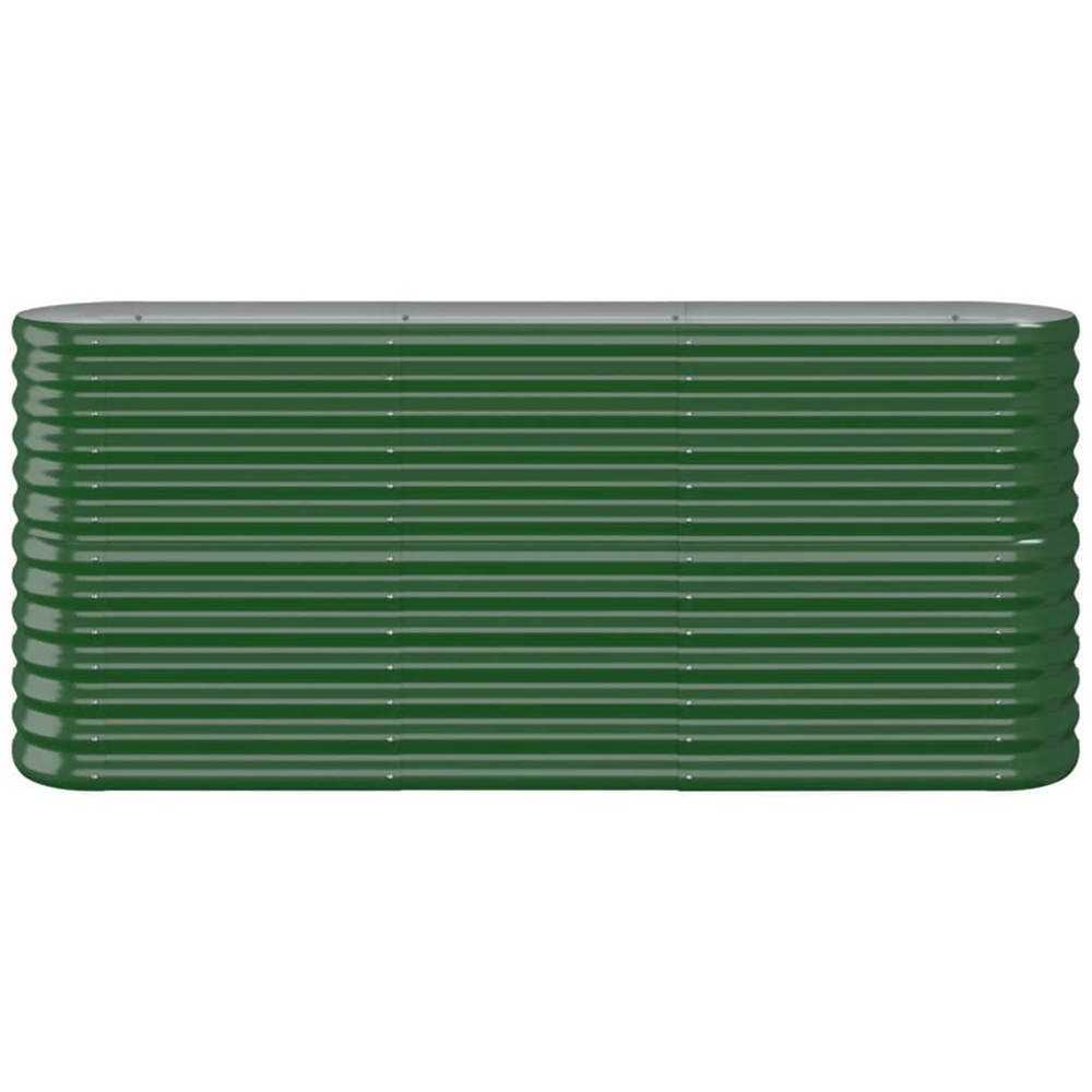 vidaXL Green Galvanised Steel Raised Garden Bed 152 x 40 x 68cm Image 2