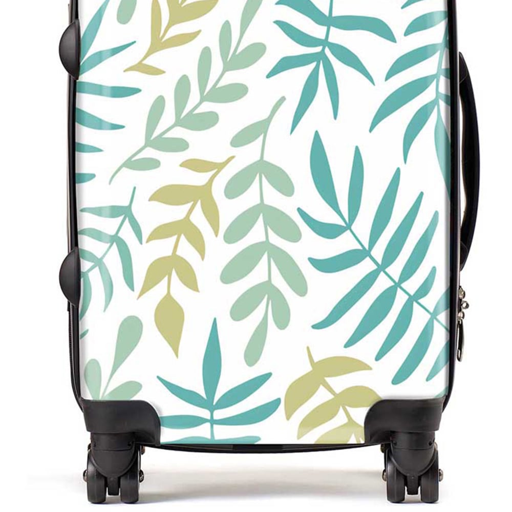 Warren Reed Designer Cabin Multicolour Leaves and Branches Suitcase Image 2