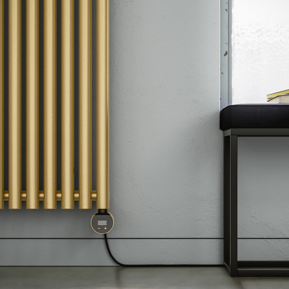 Terma Rolo-Room E Wi-Fi Brass Electric Radiator 1500W 2000 x 590mm Image 7