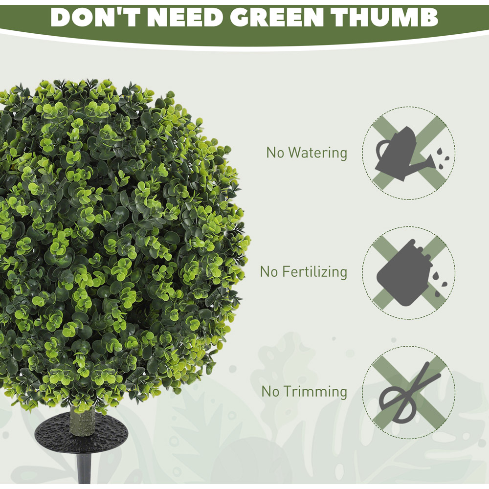 Portland Boxwood Topiary Ball Bush Artificial Plant in Pot 40cm 2 Pack Image 6