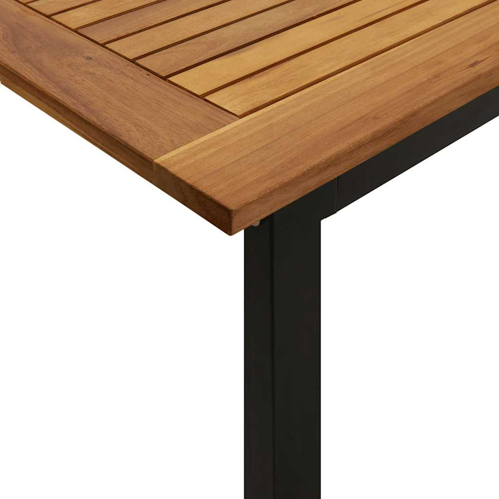 vidaXL Brown and Grey Solid Wood Acacia Garden Table 200cm Image 6
