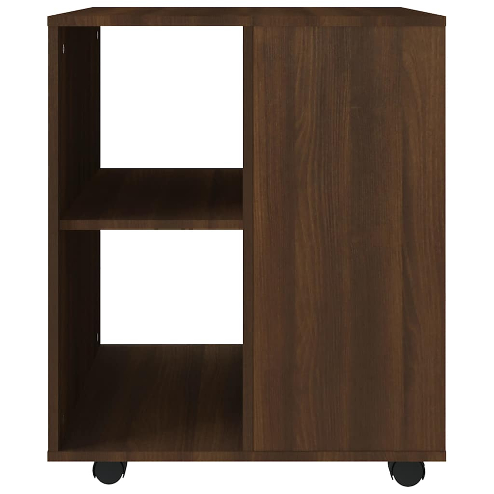 vidaXL 5 Shelf Brown Oak Rolling Cabinet Image 5