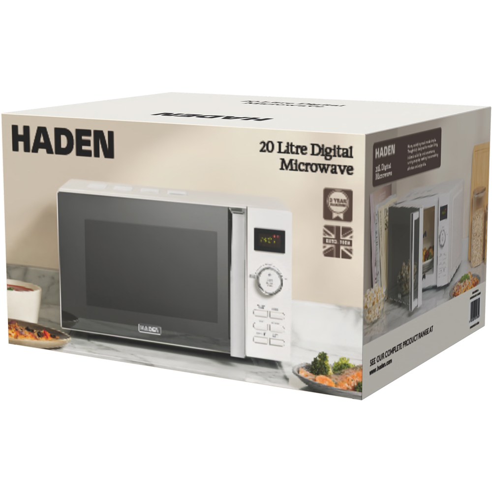 Haden 214652 White 20L Digital Microwave 800W Image 6