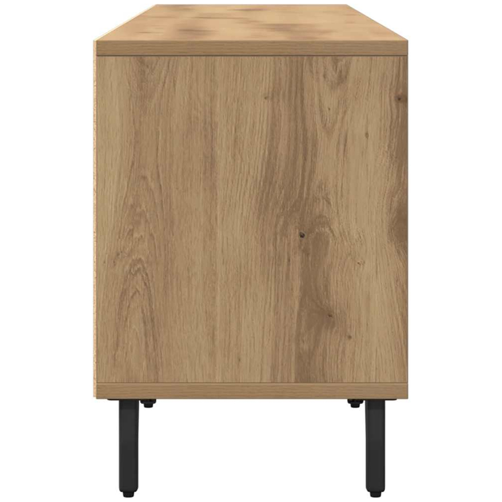 vidaXL 3 Door 3 Shelf Artisan Oak Wide TV Cabinet Image 6