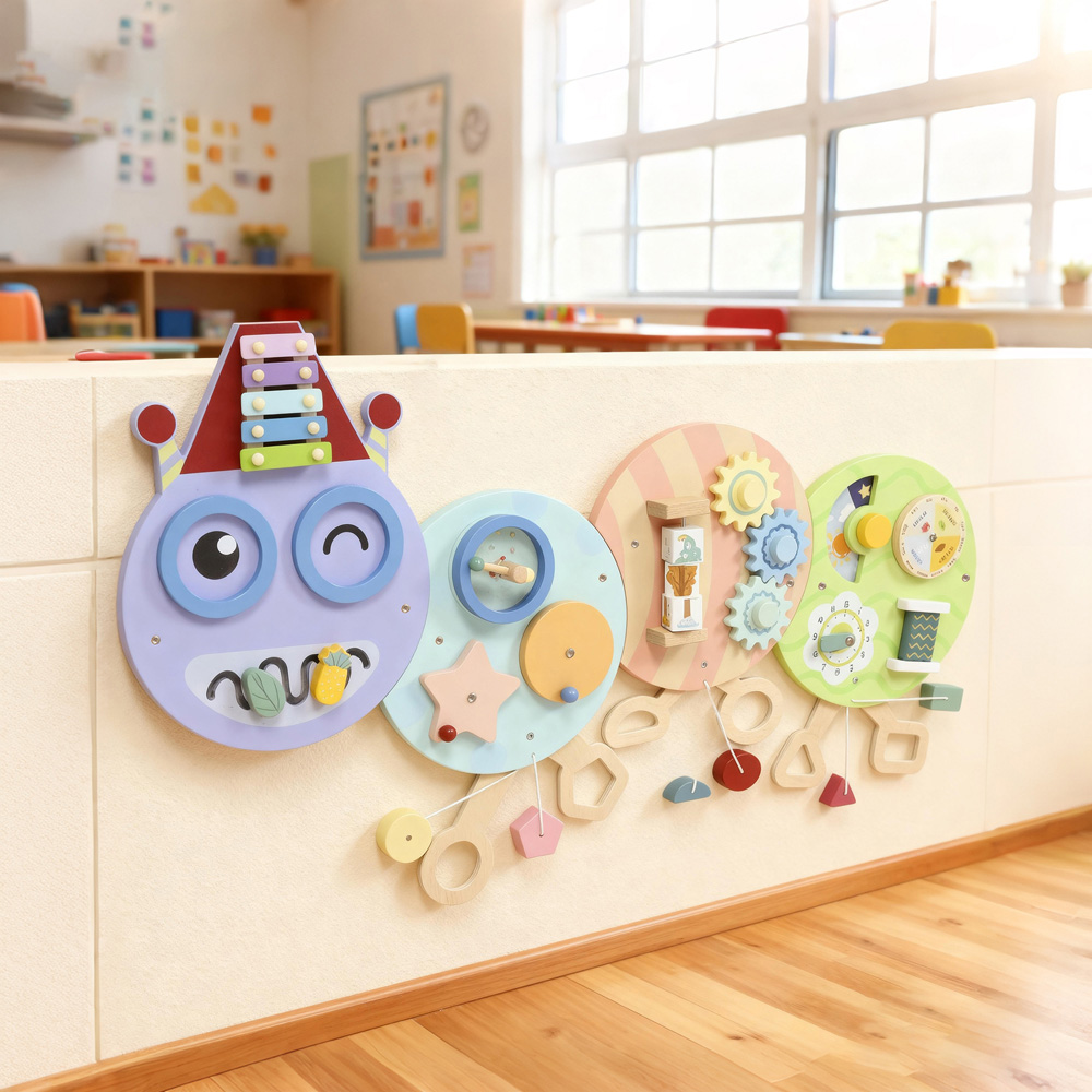 Tommy Toys 7-in-1 Caterpillar Busy Board Sensory Wall Toy Image 5