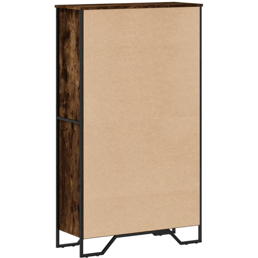 vidaXL 4 Shelf Smoked Oak Bookcase Image 3