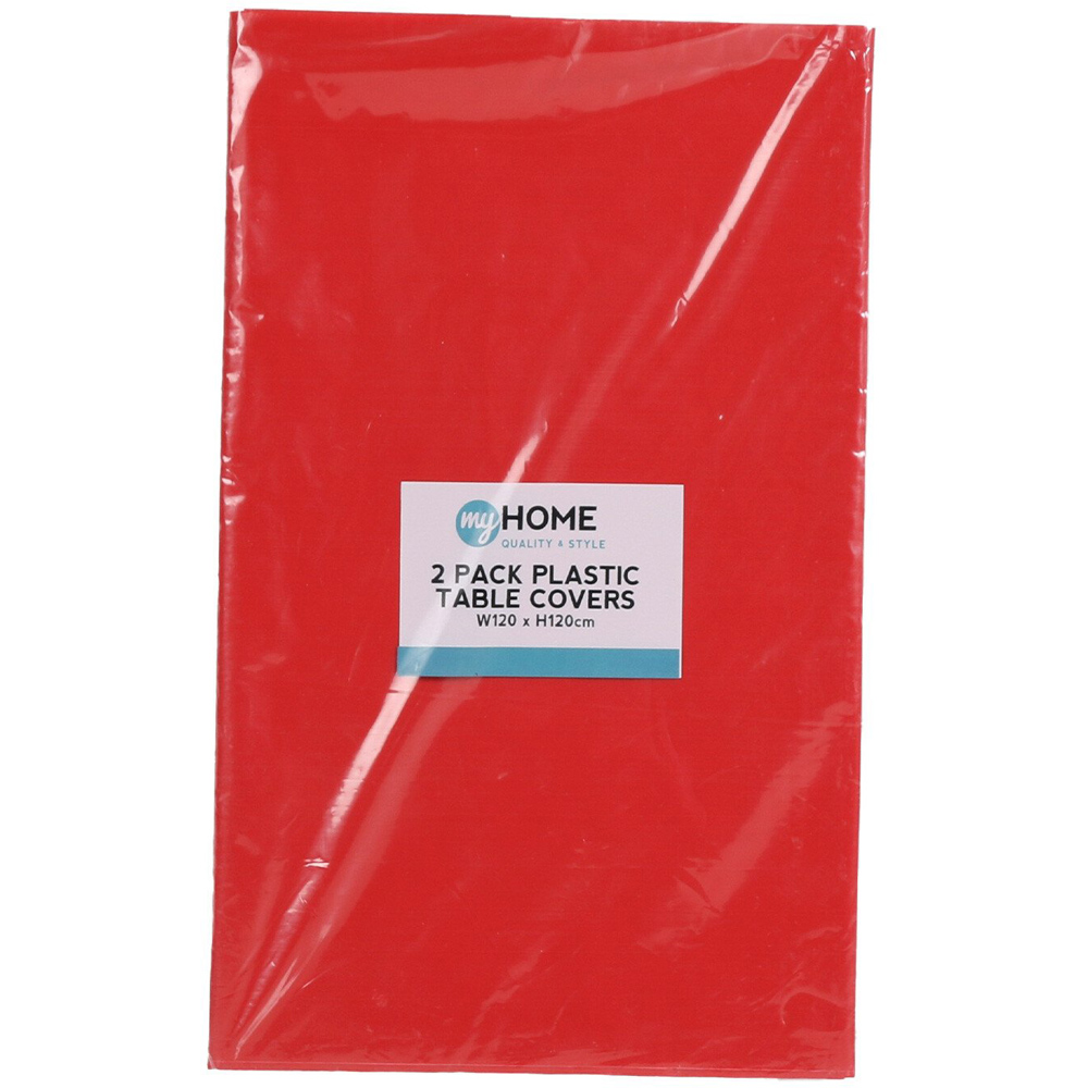 Single My Home Plastic Table Cover 120 x 120cm in Assorted styles Image 2