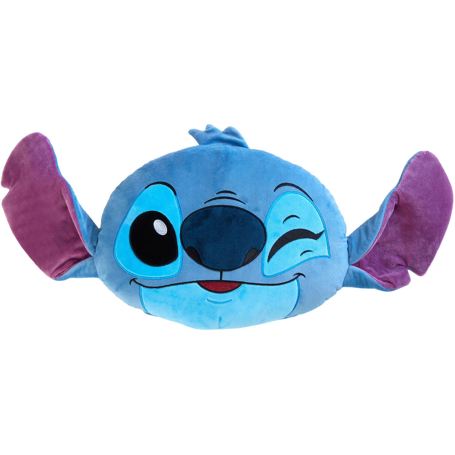 Stitch Head Shaped Cushion Blue Image 1
