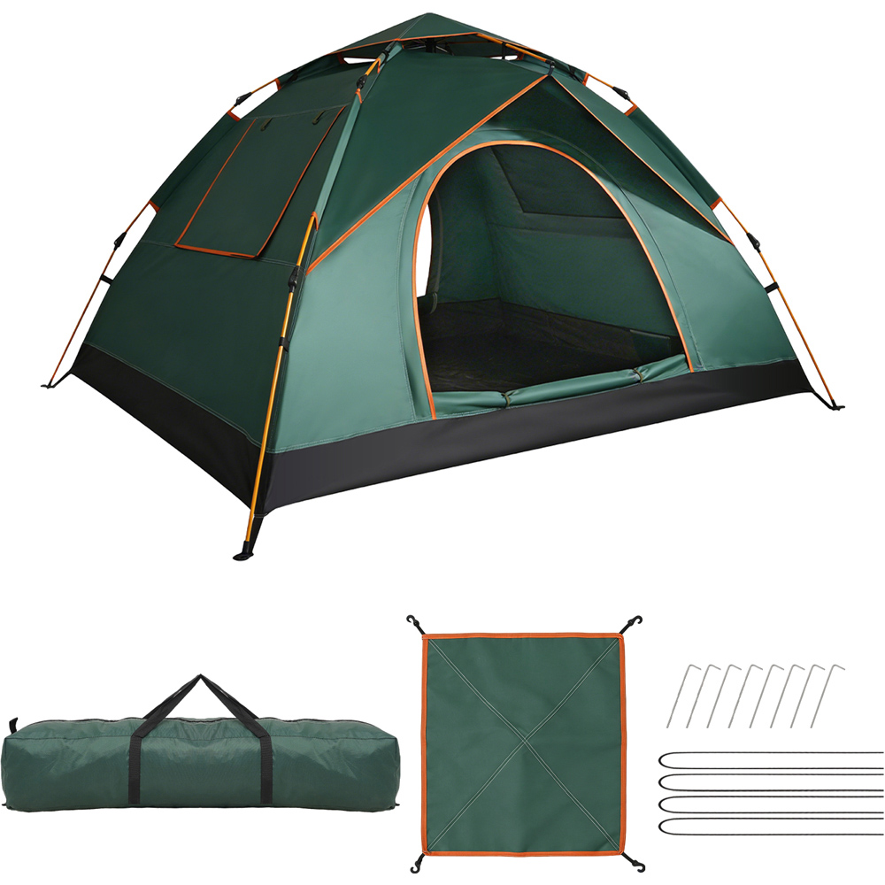 Willowmare 1-2 Person Waterproof Backpacking Camping Tent Green Image 2
