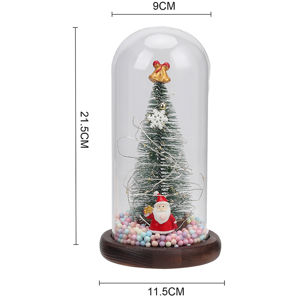 Living and Home LED Glass Dome Christmas Tree Image 9