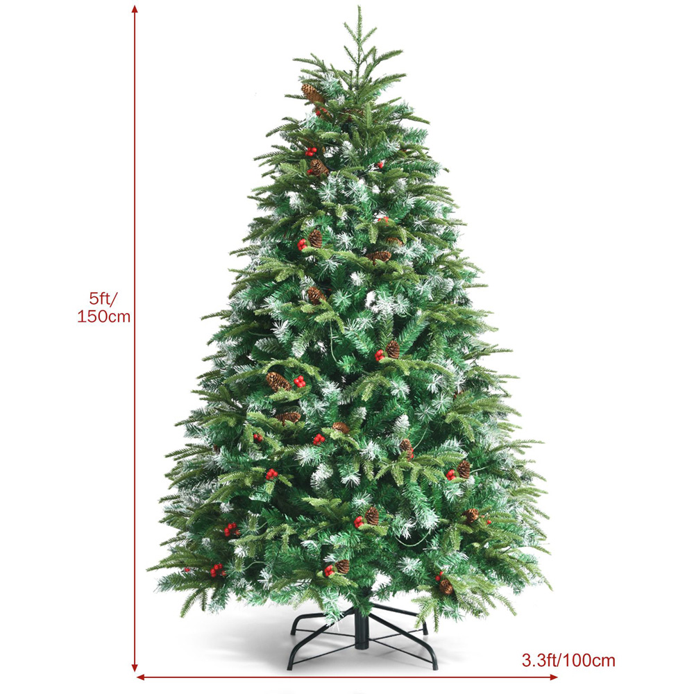 Costway Pre Lit Multicolour LED Artificial Christmas Tree 5ft Image 9