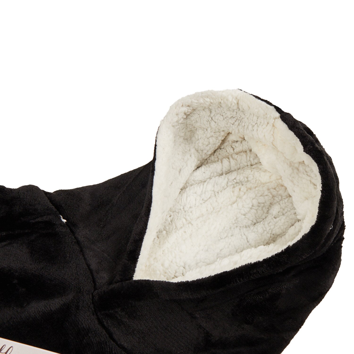 Sherpa Oversized Hoodie One Size - Black Image 3