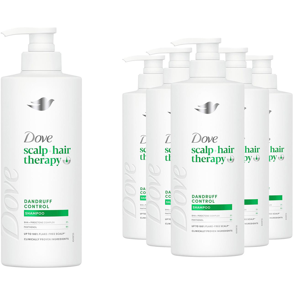 Dove Scalp+Hair Therapy Dandruff Control Salicylic Acid Shampoo 400ml 6 Pack Image 1