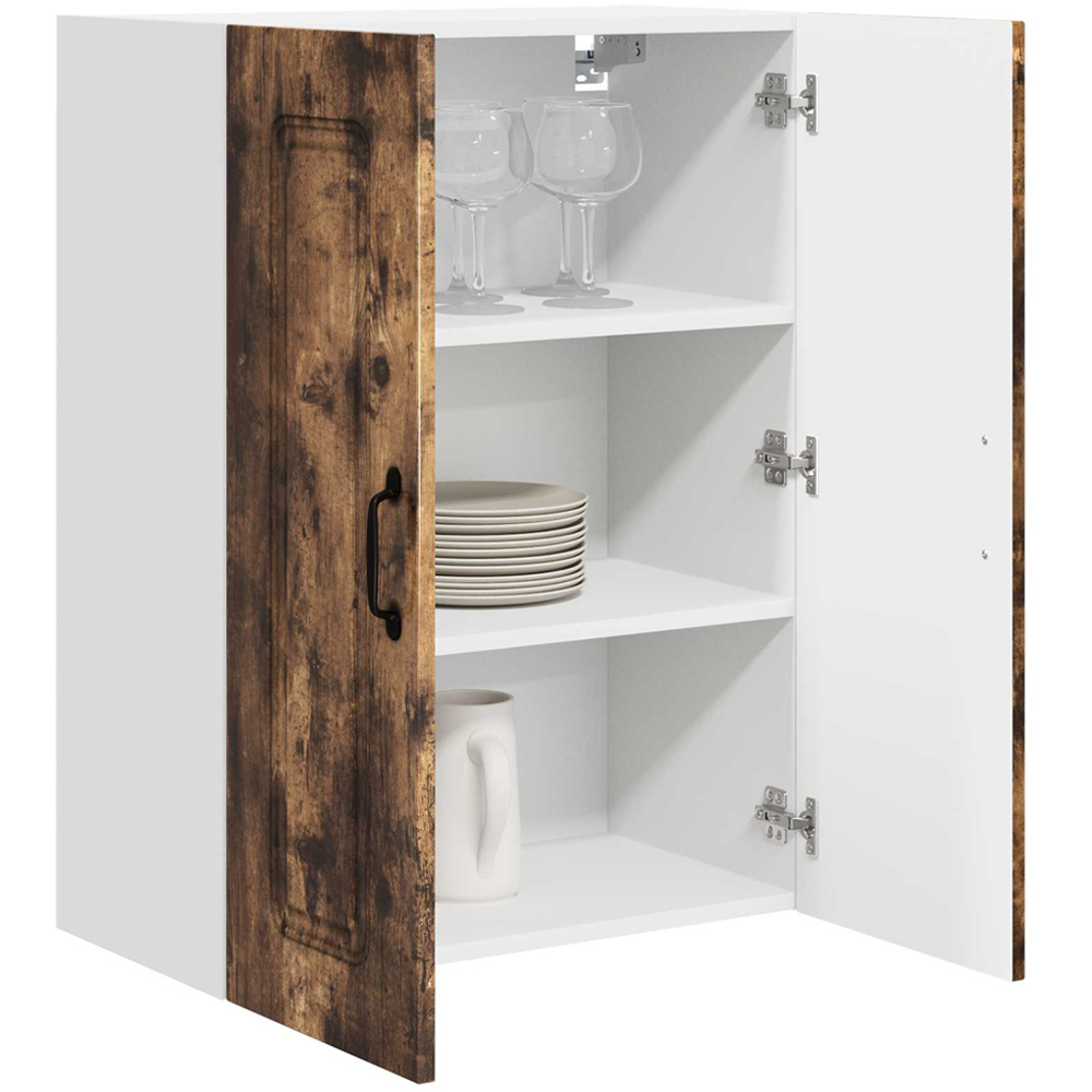 vidaXL Kalmar 2 Door Smoked Oak Wall Kitchen Cabinet Image 3