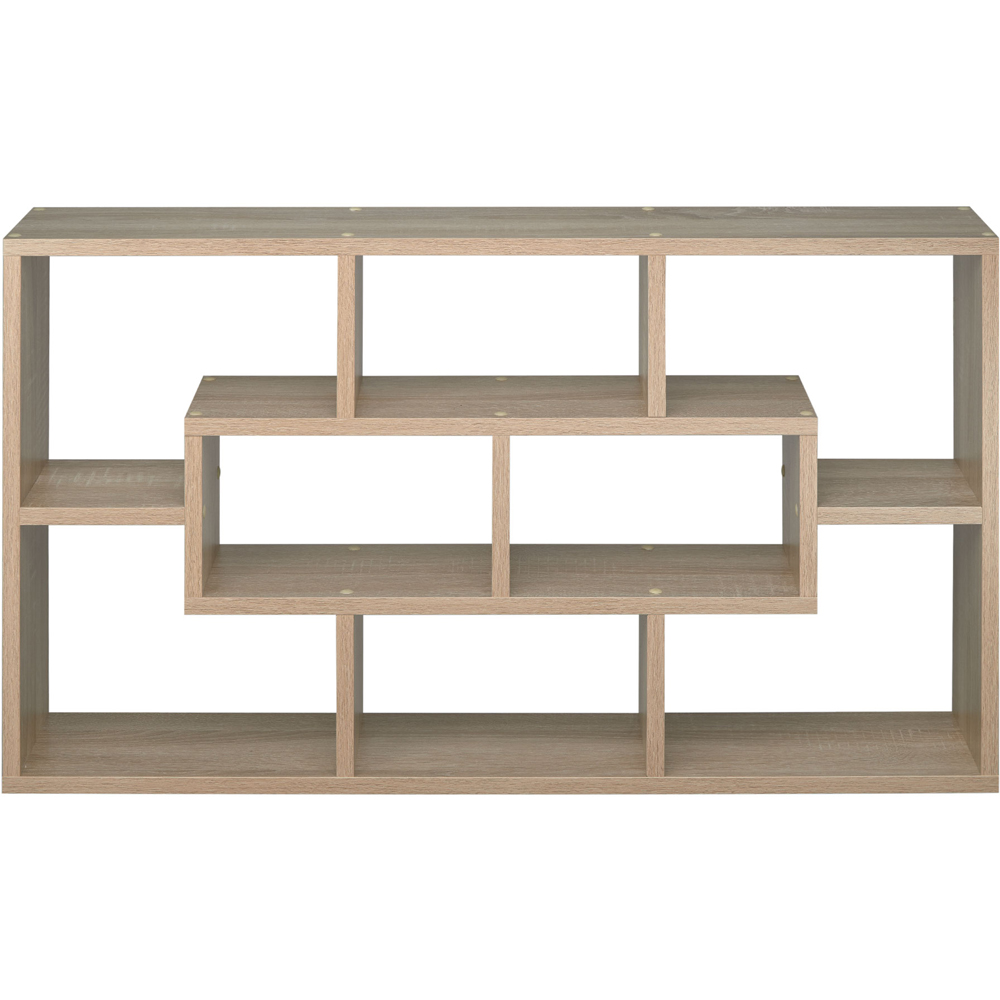 tectake Cassandra 8 Compartment Oak Sonoma Floating Shelf Image 3