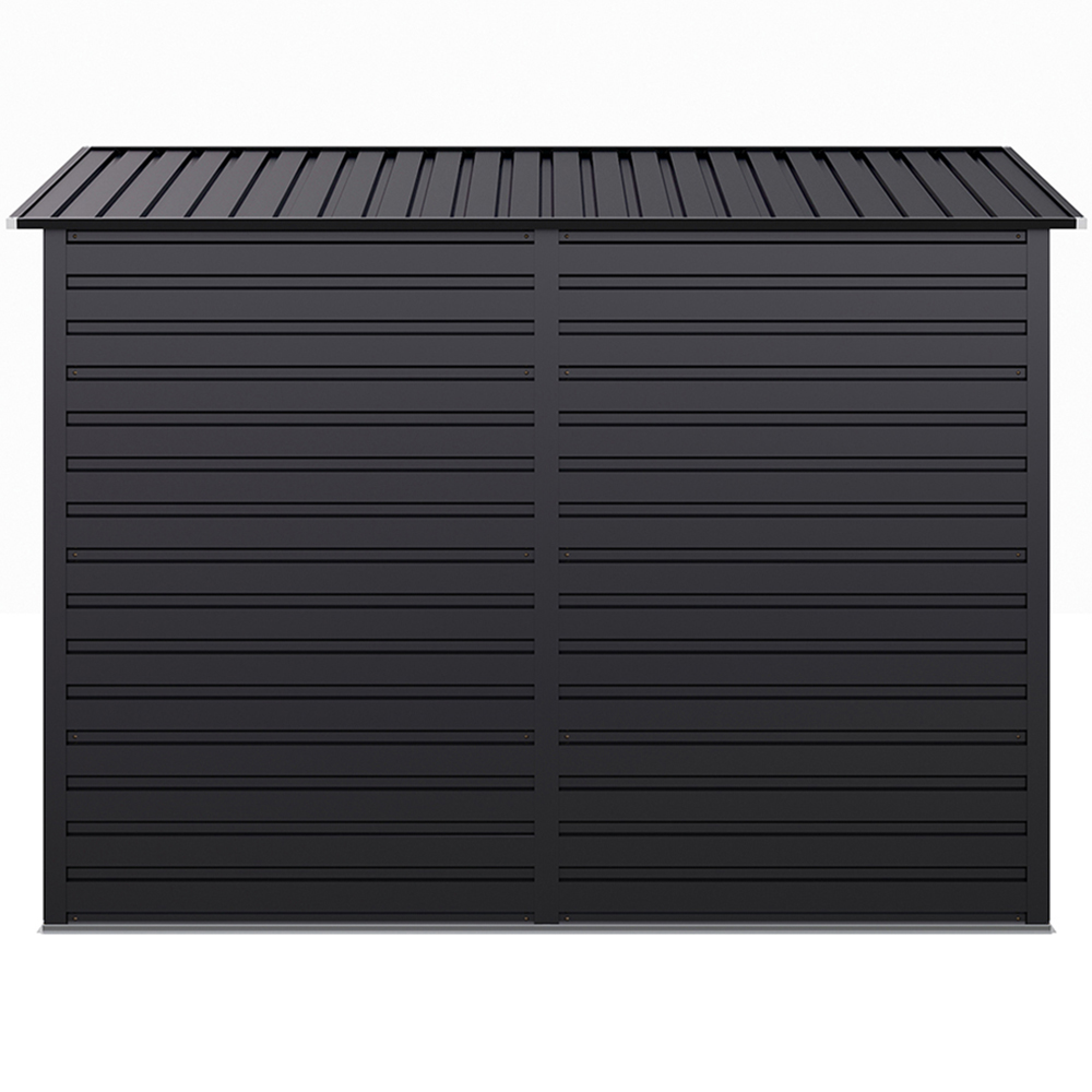 Living and Home 7.6 x 3.7ft 2 Door Outdoor Galvanised Steel Storage Shed Grey Image 5