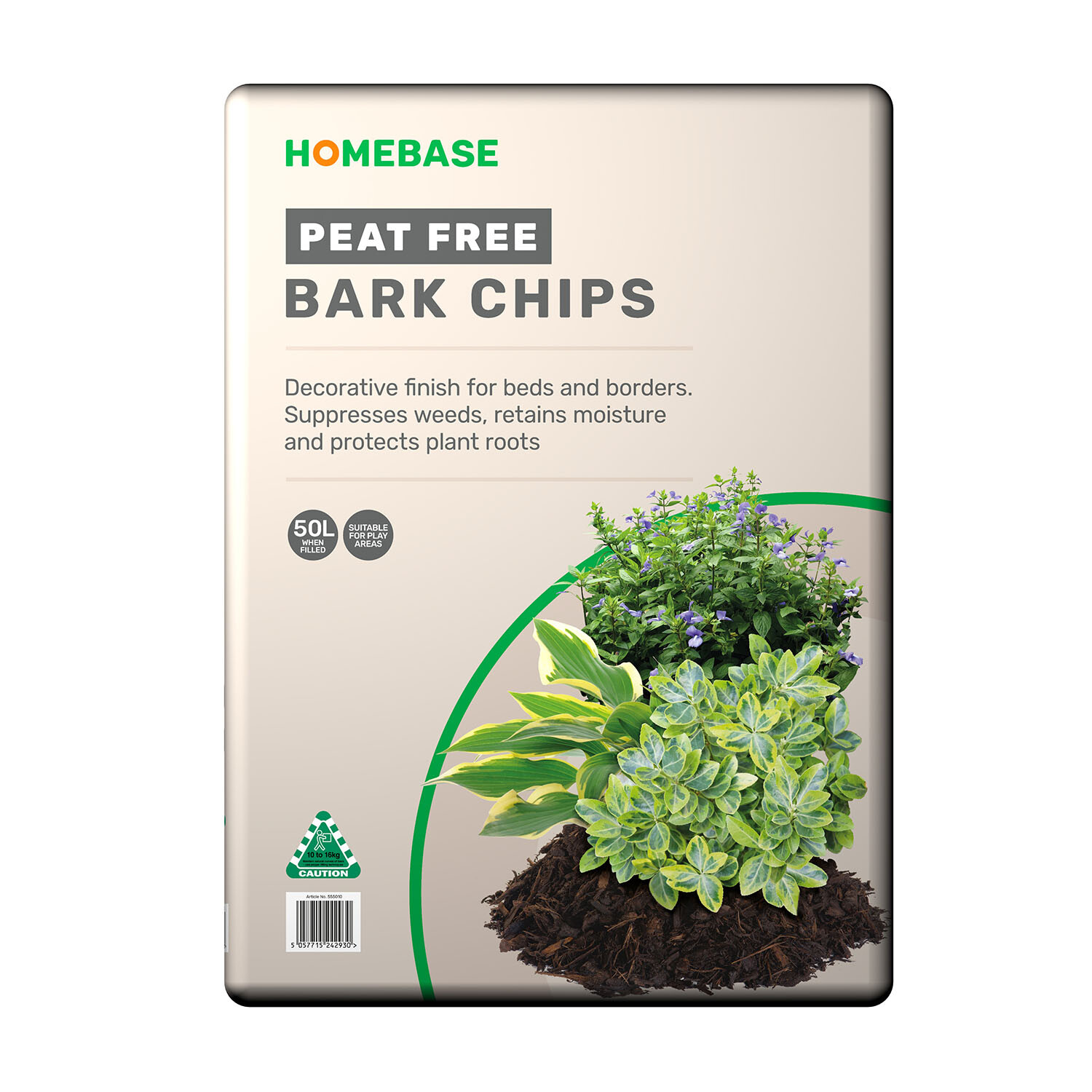 Peat Free Bark Chips 50L Brown Image