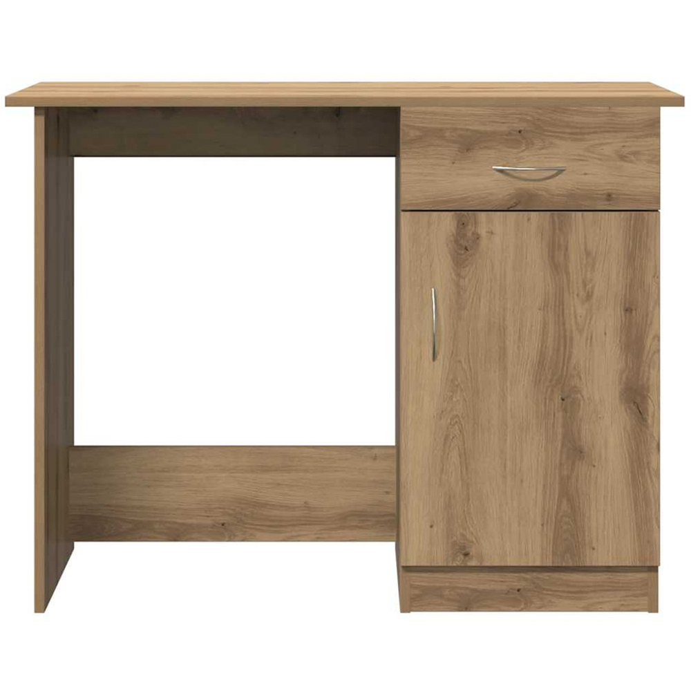 vidaXL Single Door Single Drawer Computer Desk Artisan Oak Image 4