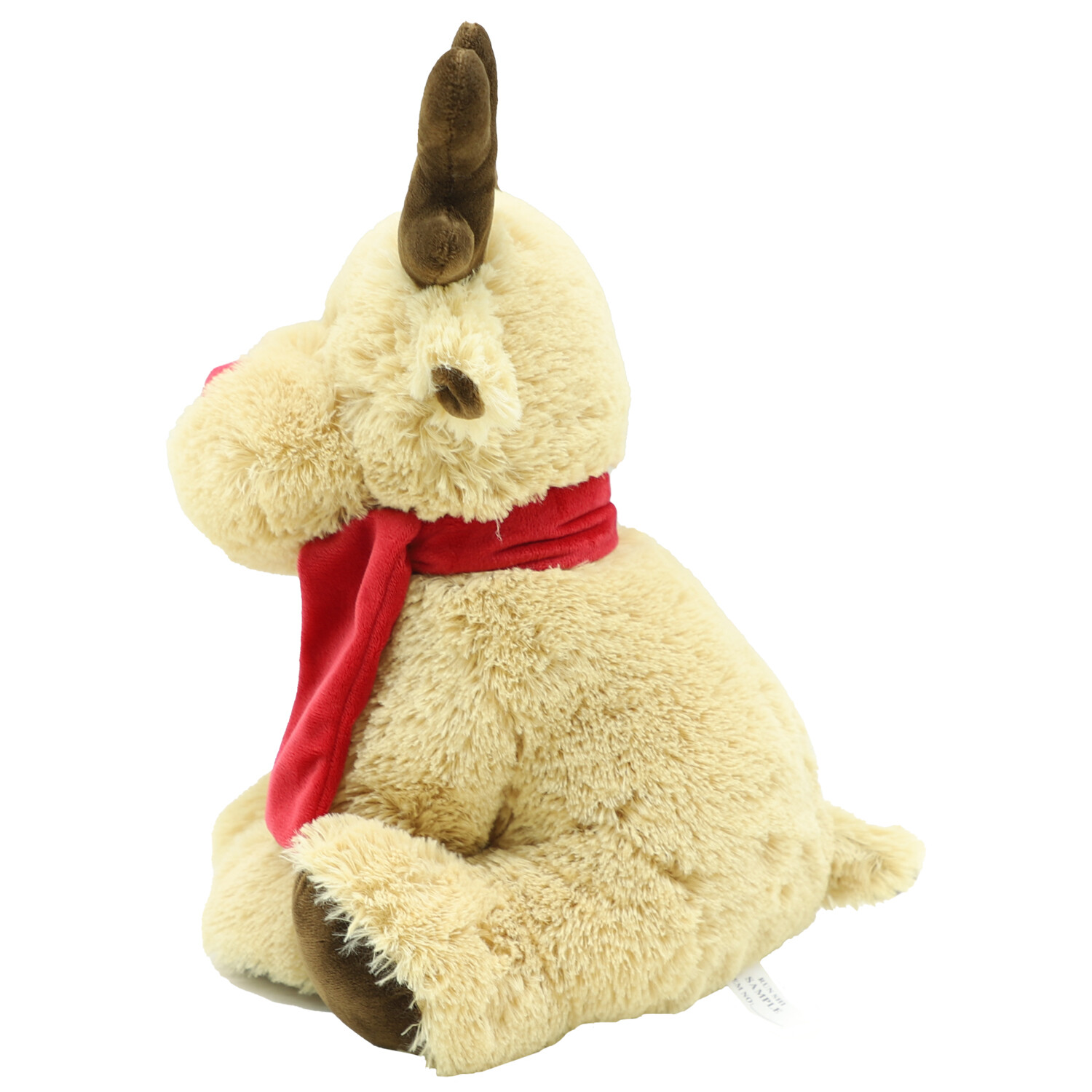 Reindeer Christmas Plush Toy Cream Image 2