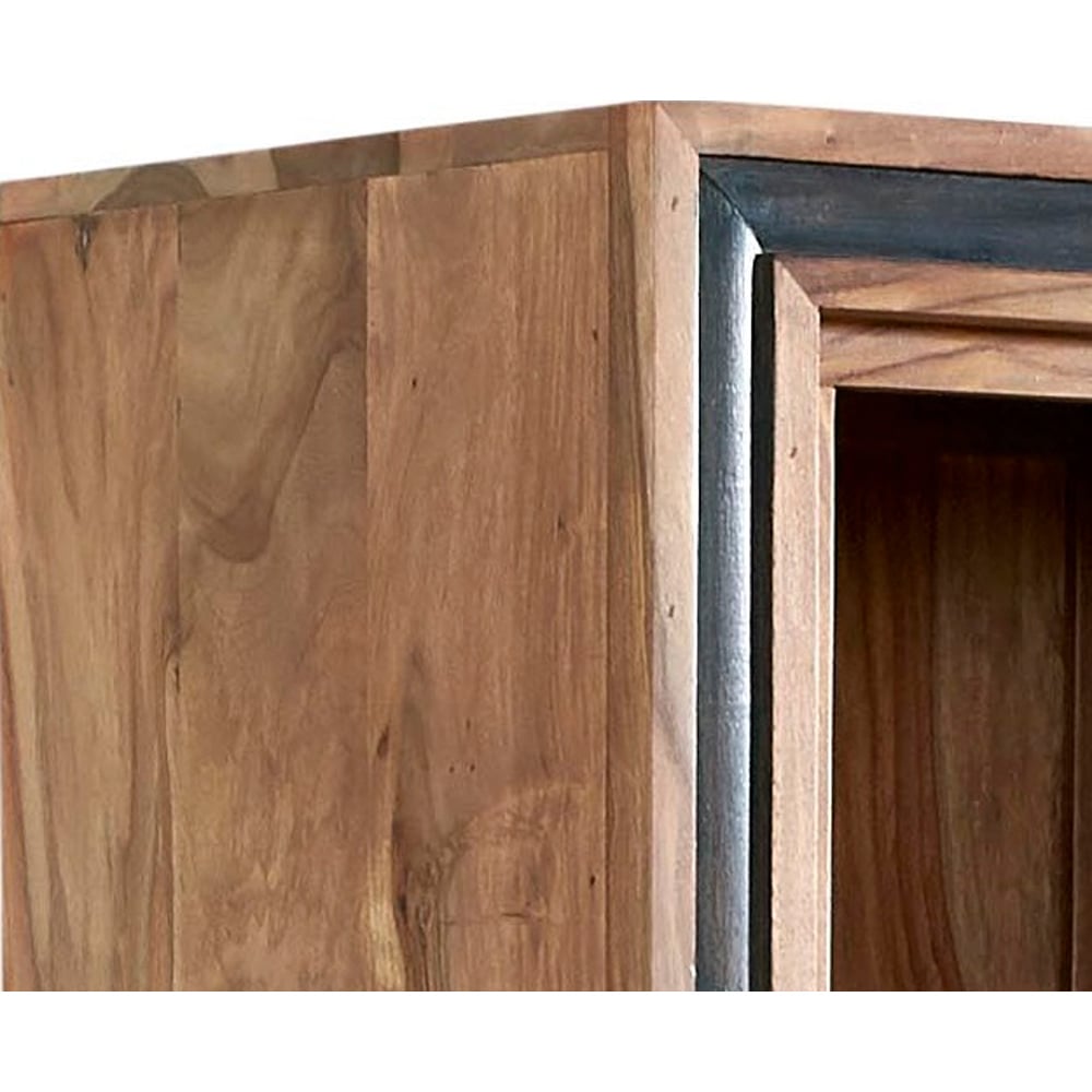 Brooklyn Hana 2 Drawer 3 Shelf Sheesham Slim Bookcase Image 3