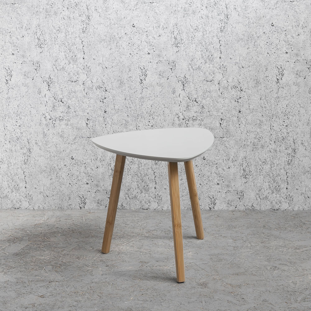 Noa and Nani Malme Chalk Grey and Natural Pine Small Side Table Image 8