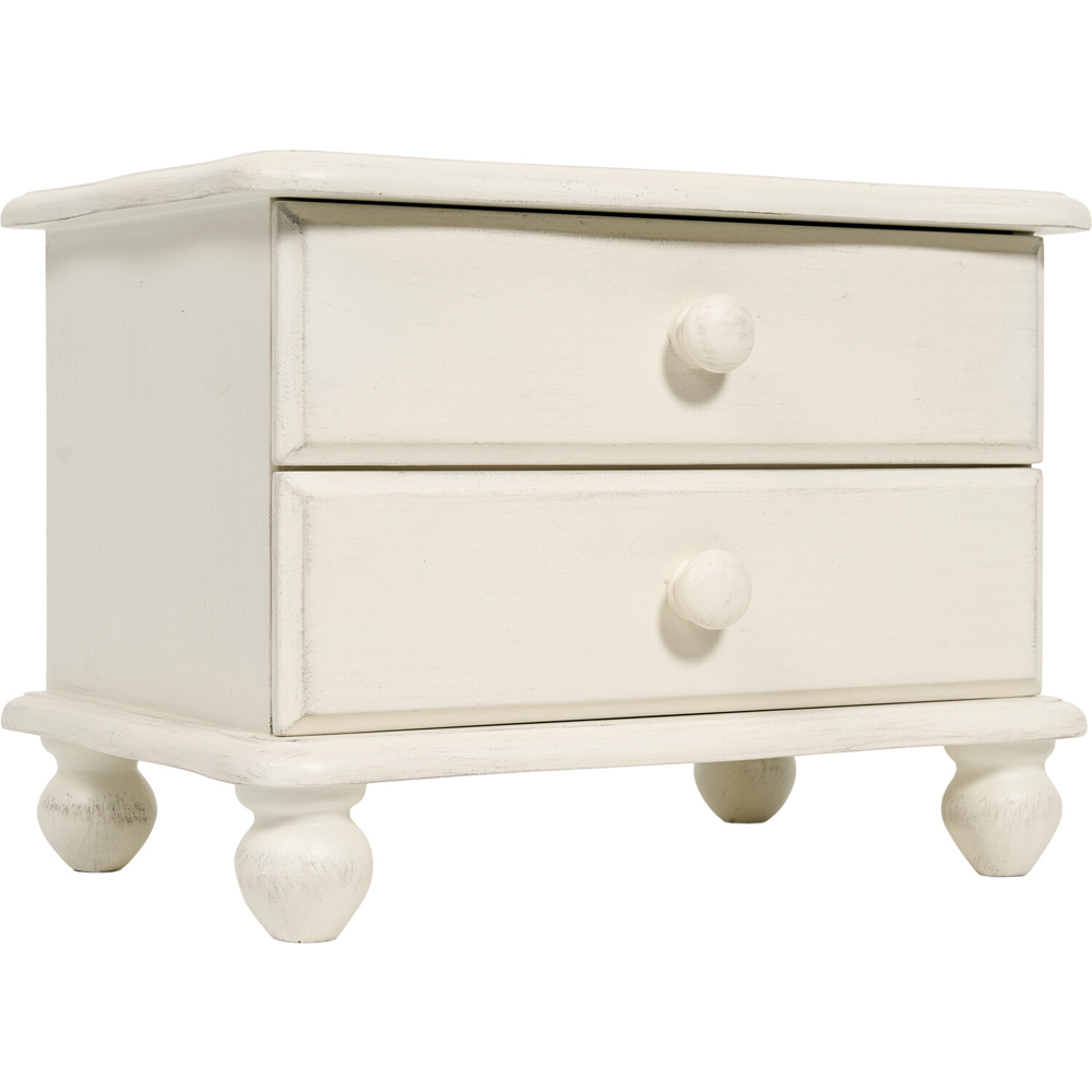 Decorative 2 Drawer Cabinet White Image 3