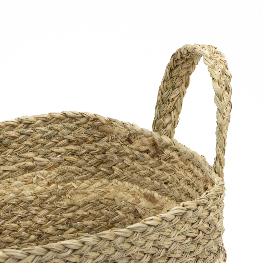 JVL Palma Large Maize Natural Rectangular Storage Basket with Handle Image 5
