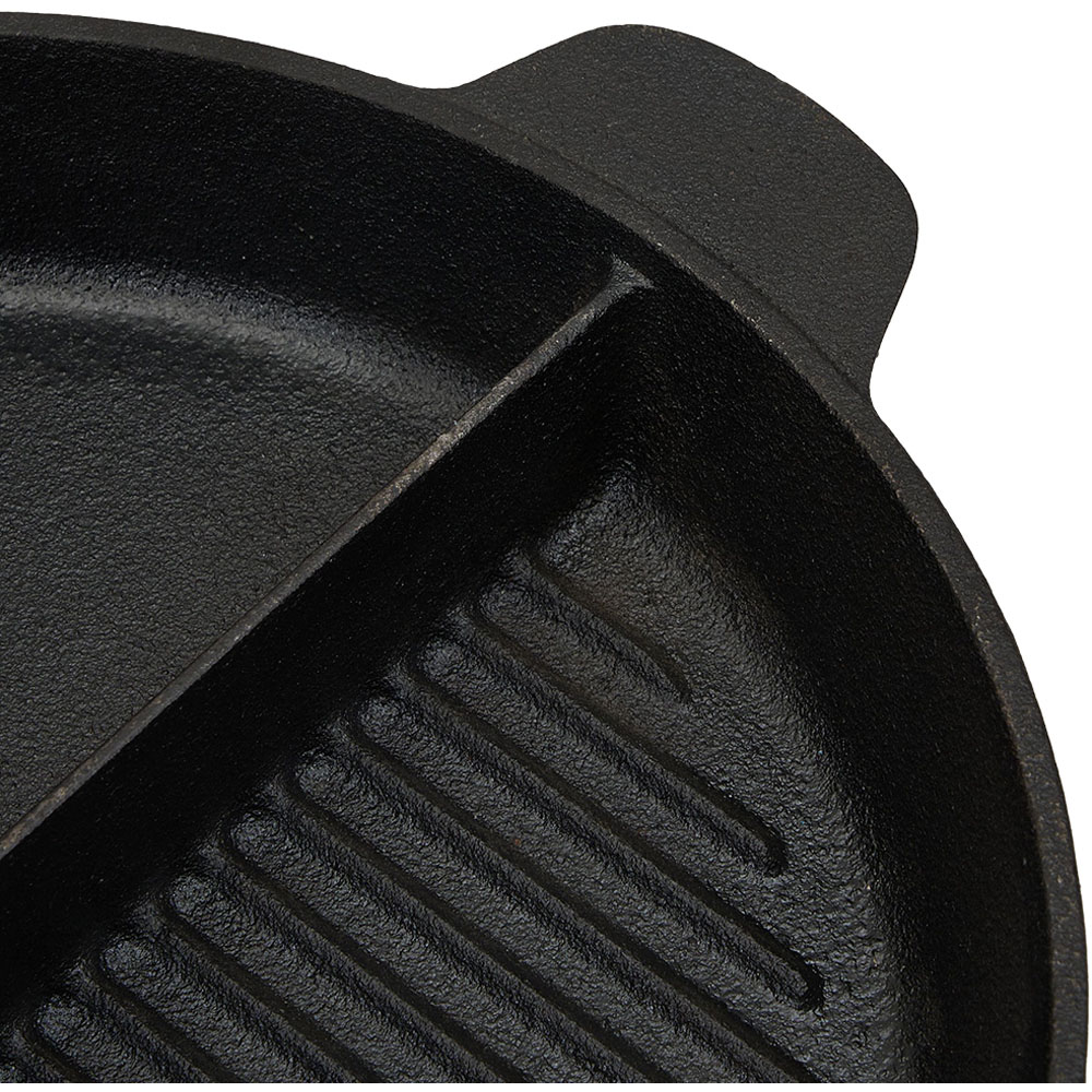 Living and Home 2-in-1 Divided Cast Iron Skillet Image 6