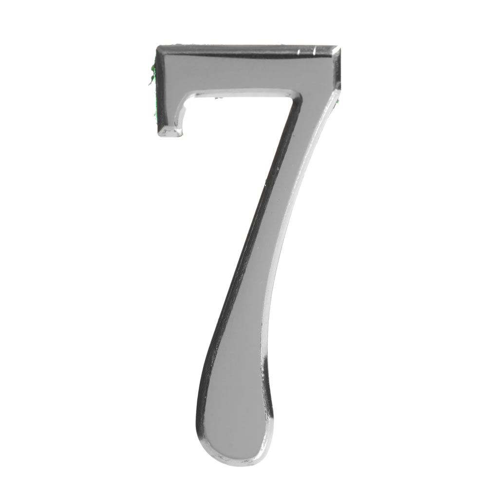 Wilko Numeral 7 Silver Effect 2in Image