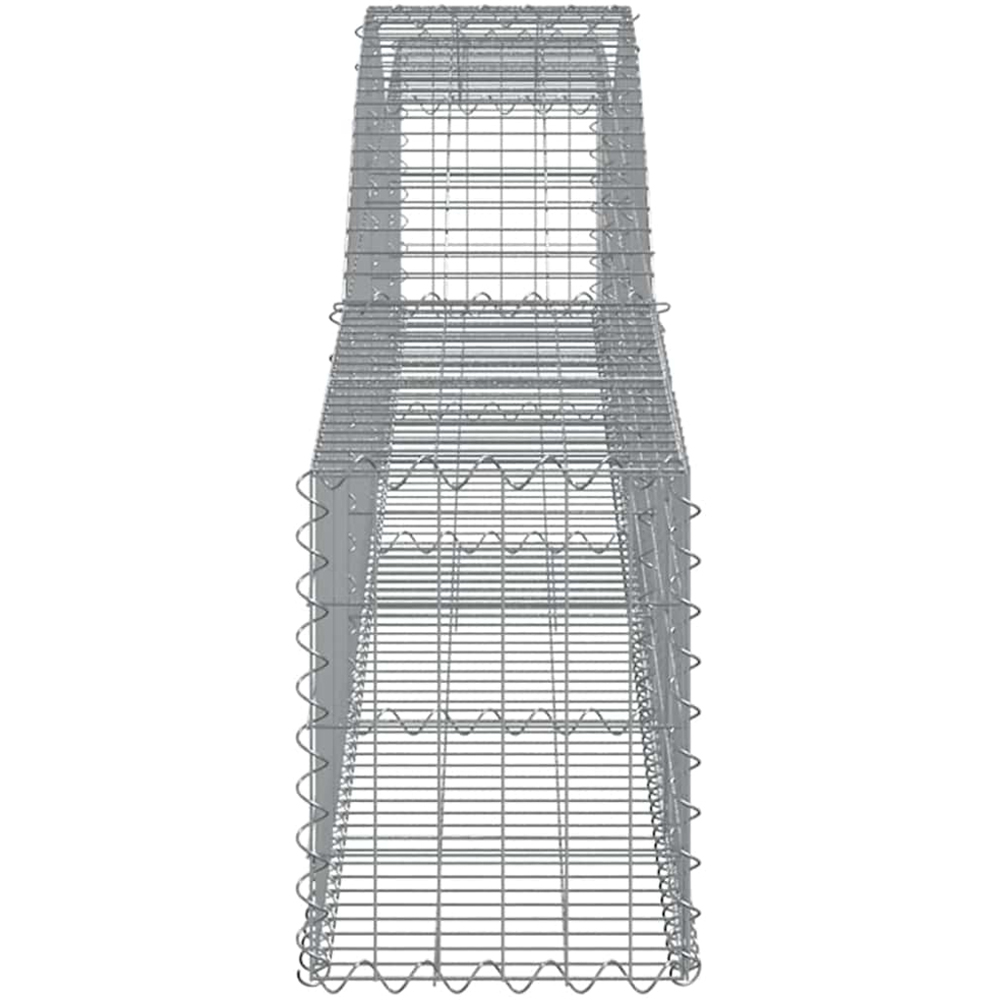vidaXL Silver Galvanised Iron Gabion Basket 400 x 30 x 40/60cm 2 Pack Image 3