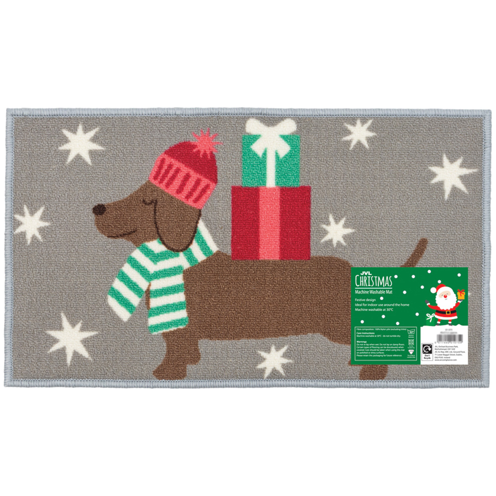 JVL Premium Christmas Doggy Gifts Nylon Pile Non Slip Indoor Mat 40 x 70cm Image 7