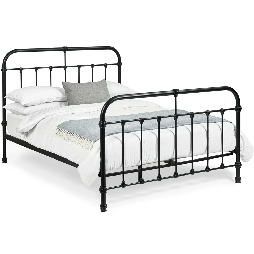 Julian Bowen Logan Small Double Black Satin Metal Bed Frame Image 2