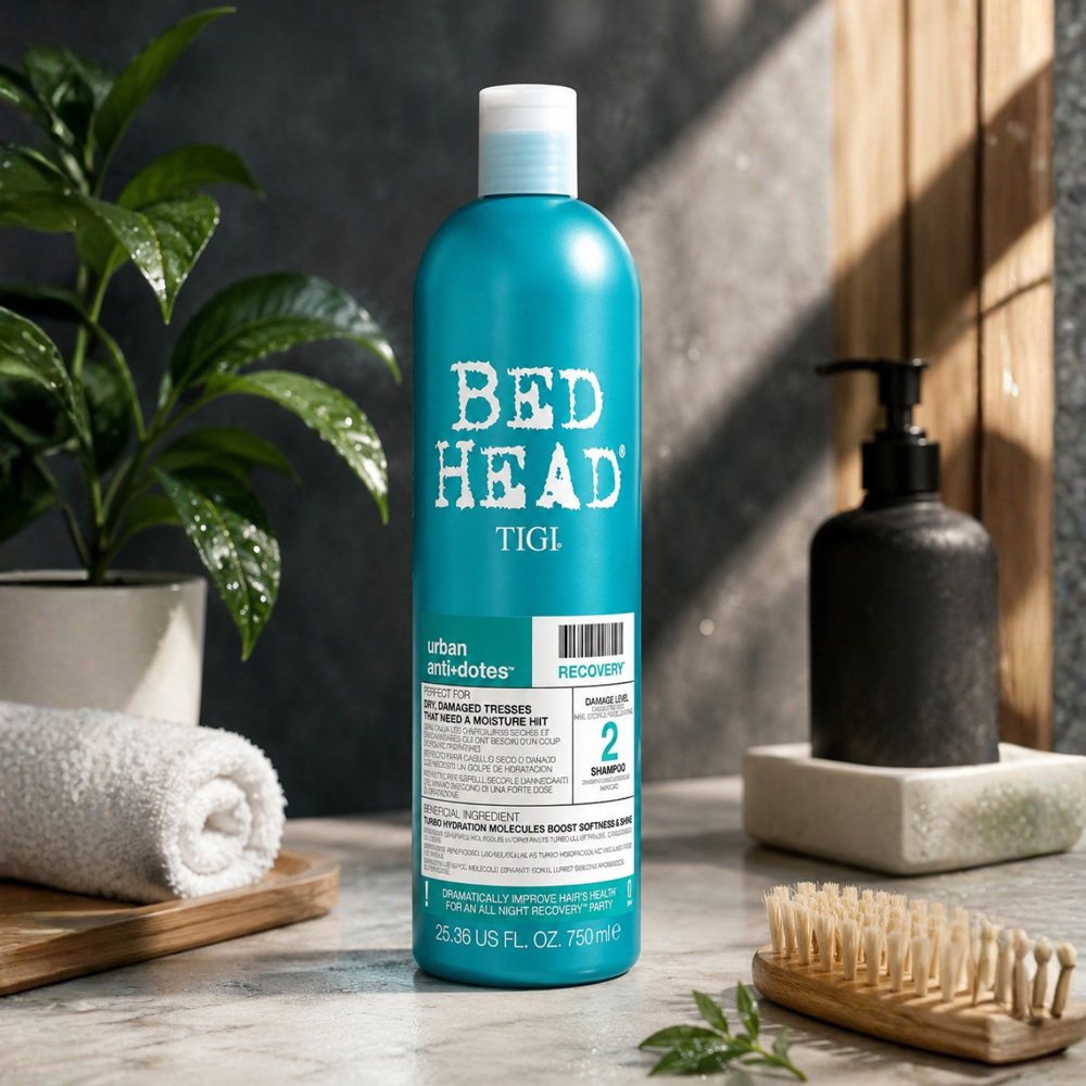 TIGI Bed Head Urban Antidotes Dry Hair Recovery Moisture Shampoo 750ml 3 Pack Image 2
