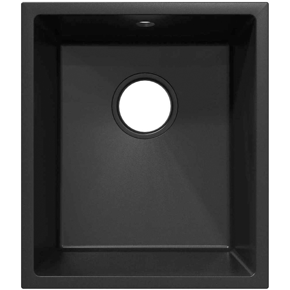 vidaXL Black Granite Kitchen Sink 38 x 44 x 20cm Image 5