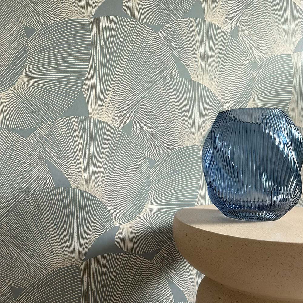Belgravia Decor Sirena Blue Wallpaper Image 3