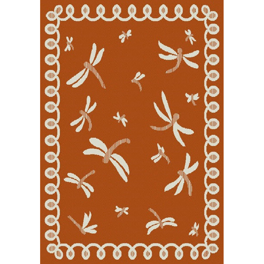 Portland Rugstyle Terracotta Dragonfly Rug 120 x 170cm Image 2