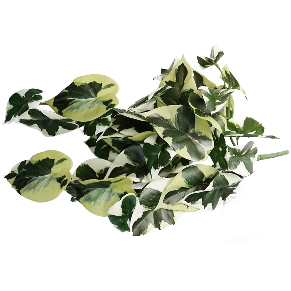 Leaf Trailing Variegated Marble Pothos Artificial Plant 40cm Image 1