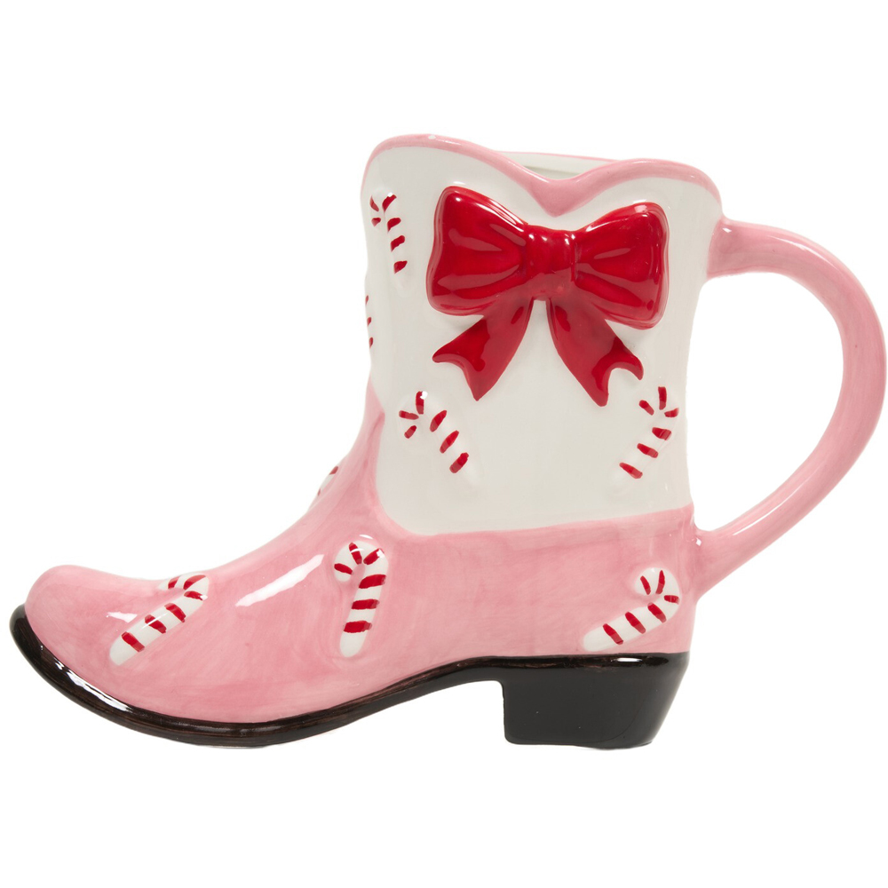 Christmas Cowboy Shaped Boot Mug Image 3