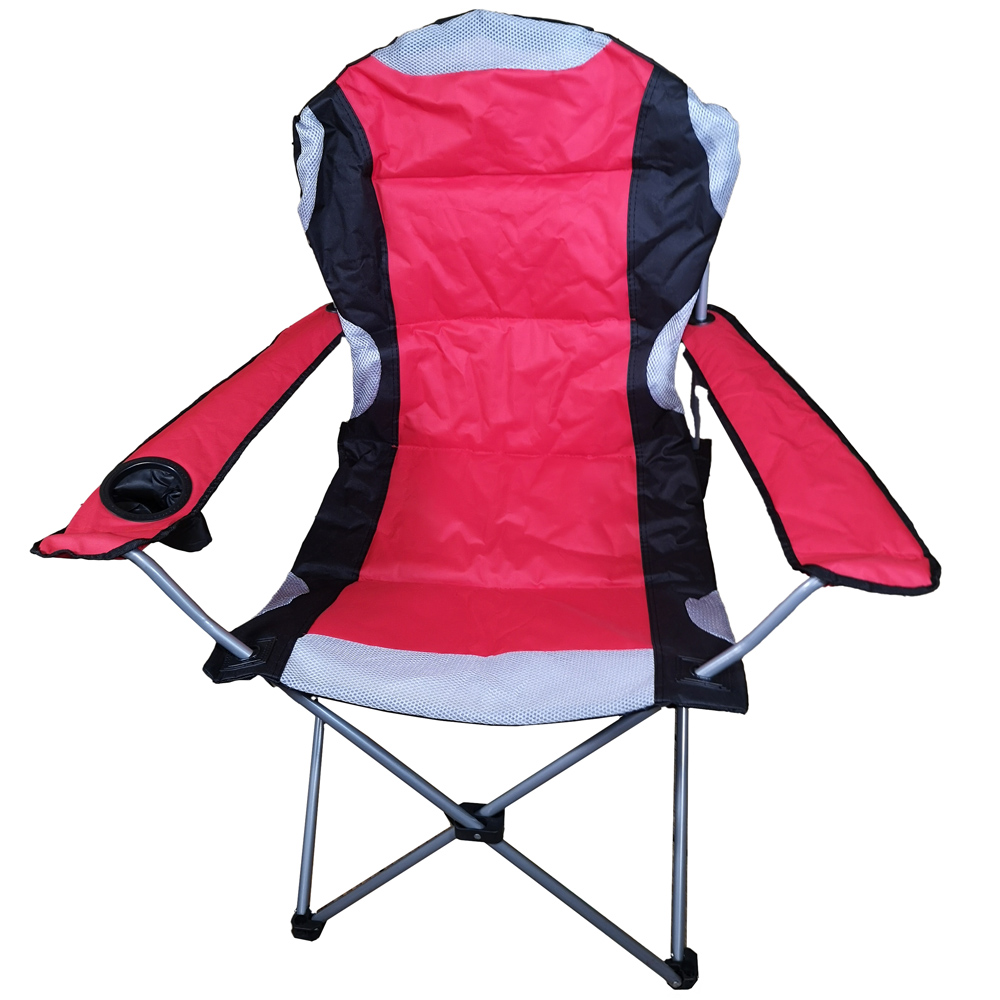 Samuel Alexander Red Luxury Padded Folding Camping Chair Image 1
