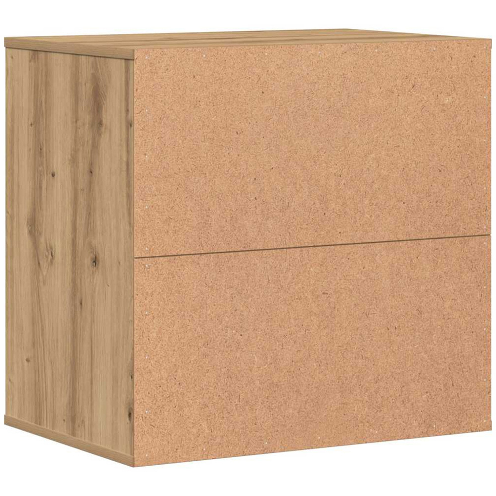 vidaXL 3 Drawer Artisanal Oak Wooden Chest of Drawers Image 6