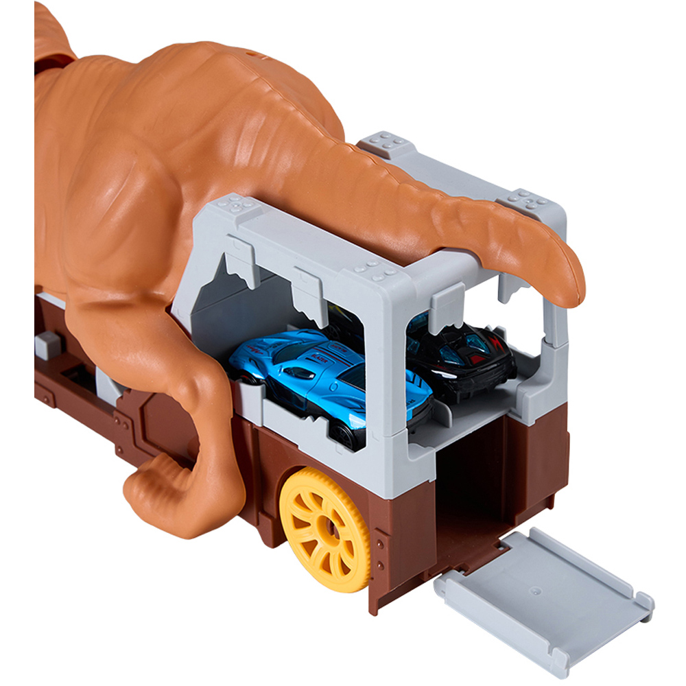 H&O Direct Dinosaur Swallowing Ejection Truck Toy with Folding Track and Cars Image 3