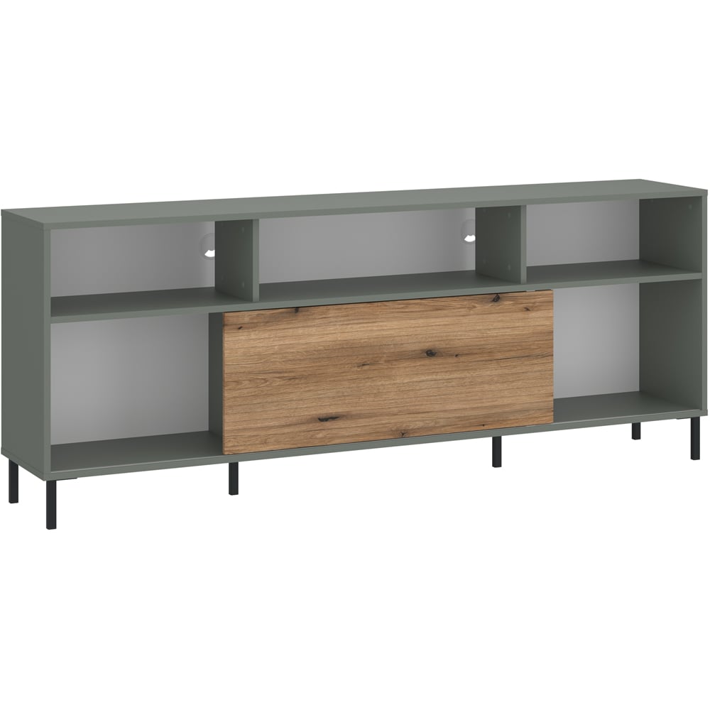 Furniture To Go Darwin Single Sliding Door Green TV Cabinet Image 2