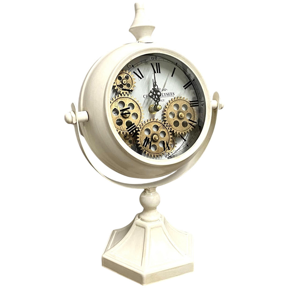 Acacia Home White Table Clock 37.5cm Image 1