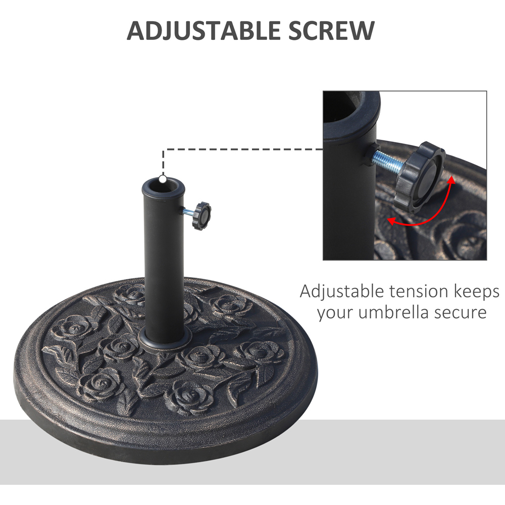 Outsunny Bronze Round Resin Parasol Base 9kg Image 4