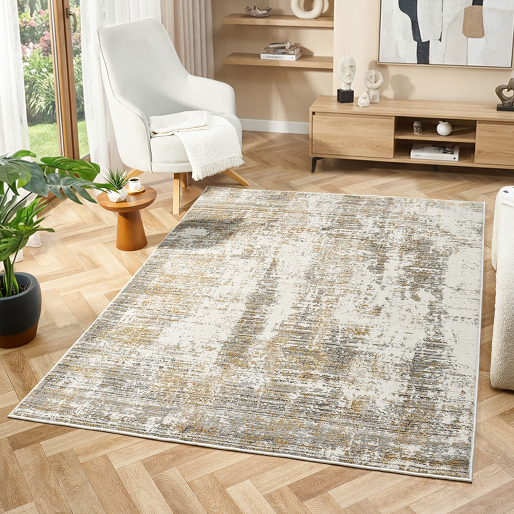 Portland Urco Theta Delta Cream Non Slip Rug 160 x 230cm Image 1