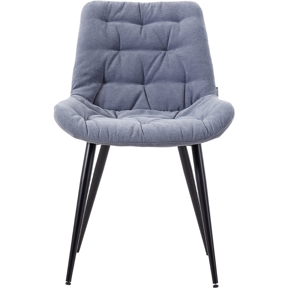 Living and Home Grey Teddy Fleece Dining Chair Image 2