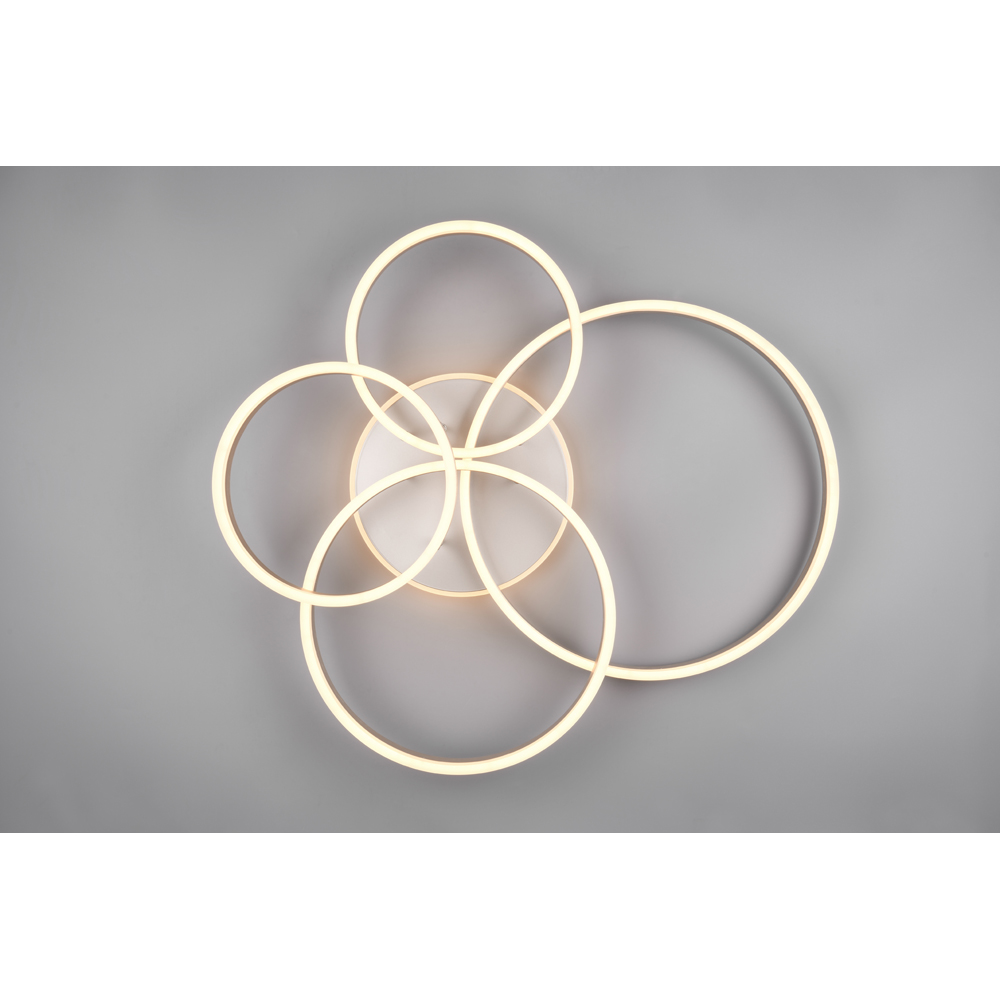 TRIO Drake Nickel Matt Integrated LED Ceiling Light Image 4