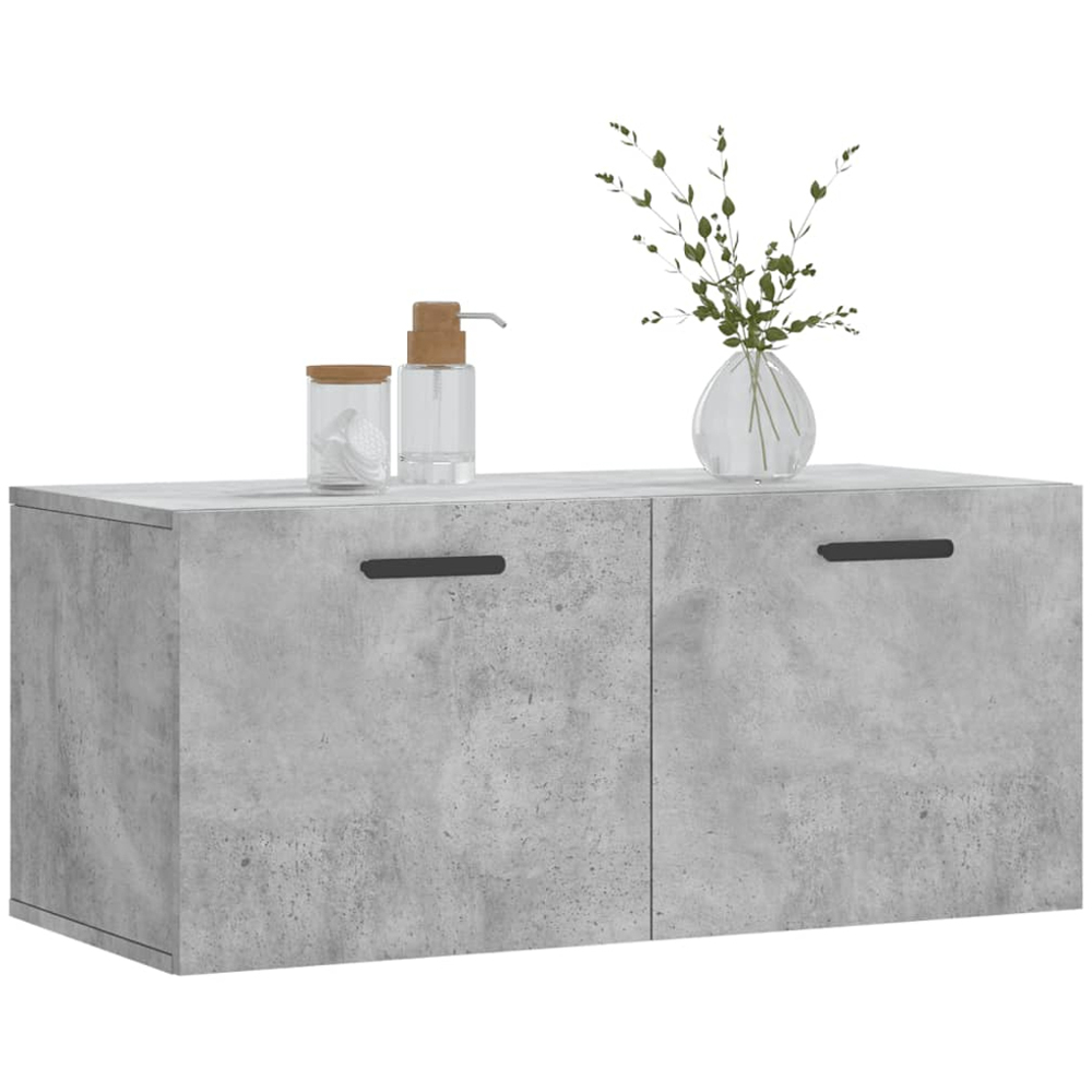 vidaXL 2 Door Concrete Grey Wall Cabinet Image 3