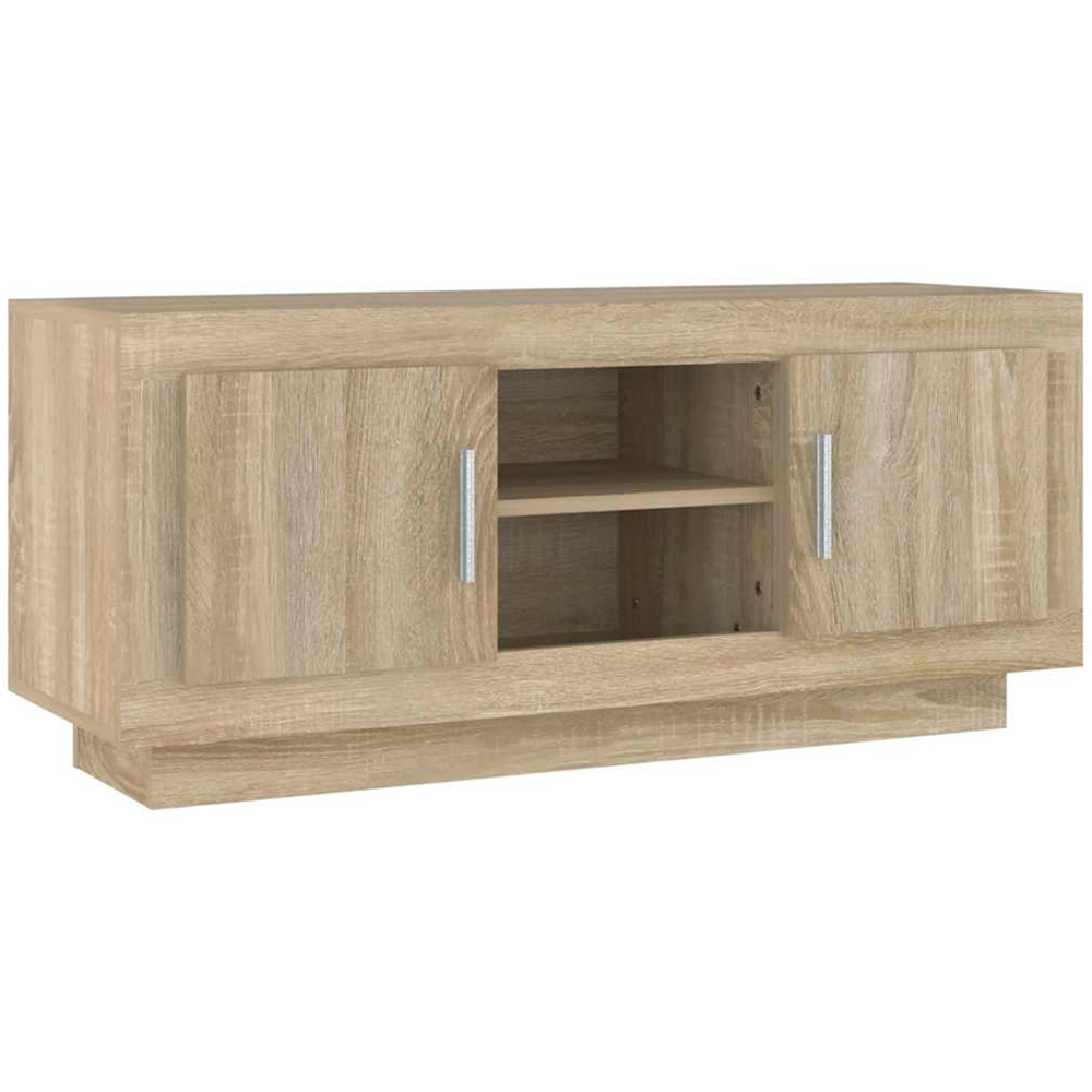 vidaXL 2 Door 2 Shelf Sonoma Oak TV Cabinet Image 2